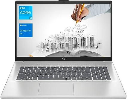 HP 17 Business Laptop, 17.3” HD  Display, 11th Gen Intel Core i3-1125G4 Processor, 16GB RAM, 1TB SSD, Wi-Fi, HDMI, Webcam, Windows 11 Pro, Silver