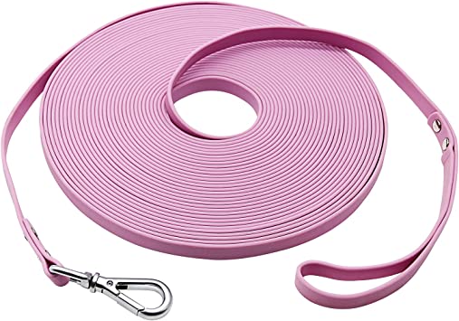 Nimble Waterproof Dog Leash Lead Durable Training Rope Outdoor Long Leash 5ft 10ft 13ft 16ft 30ft 50ft Great for Training, Beach, Yard, Play, Camping (16 feet, Lavender)