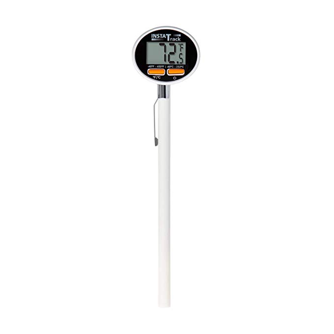 InstaTrack TR001 Pivoting Display Kitchen and Meat Thermometer, One, White