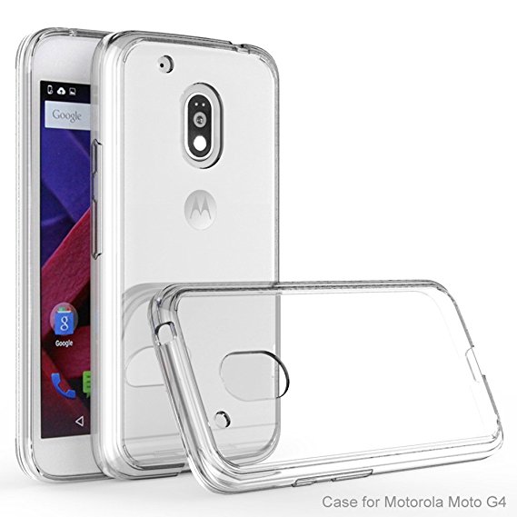 iBetter MOTO G4 Case /MOTO G4 Plus Case , TPU Bumper with Crystal Clear PC Back [Drop Protection/Shock Absorption Technology] For MOTO G4/G4 Plus 5.5" 2016 Phone (Transparent)