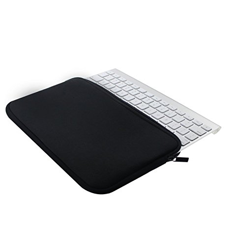 Apple Wireless Keyboard Case - CASETIME Neoprene Zipper Sleeve Case Bag for Apple Wireless Keyboard MC184LL/B & Logitech Wireless Keyboard K810/K811