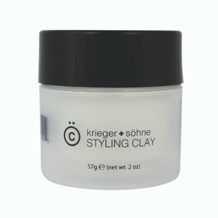 Premium Styling Clay For Men - K S Salon Quality Hair Care Products for Short and Long Hair - Infused with Beeswax for Grooming, Moisturizing & Flake Free Non Greasy Hold w/ Natural Matte Finish