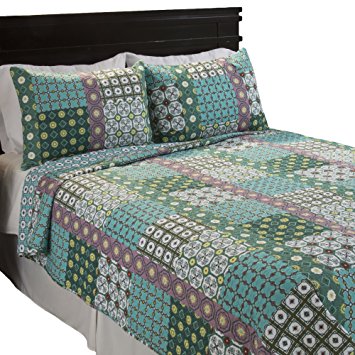 Lavish Home Tala 2 Piece Cotton Quilt Set - Twin