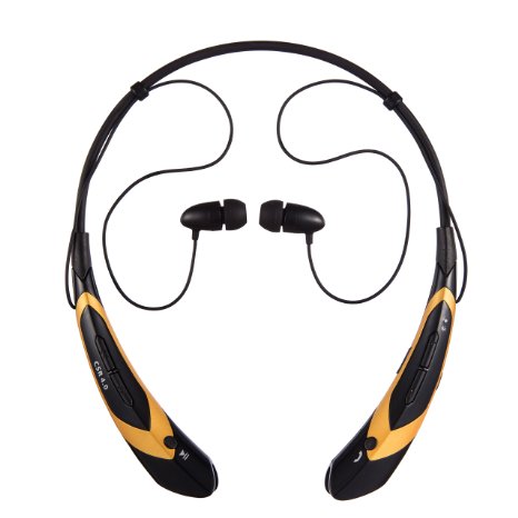 YINENN® 760 Stereo Wireless Bluetooth 4.0 Neckband Style Headset for Smartphones & Tablets - Balck&Yellow