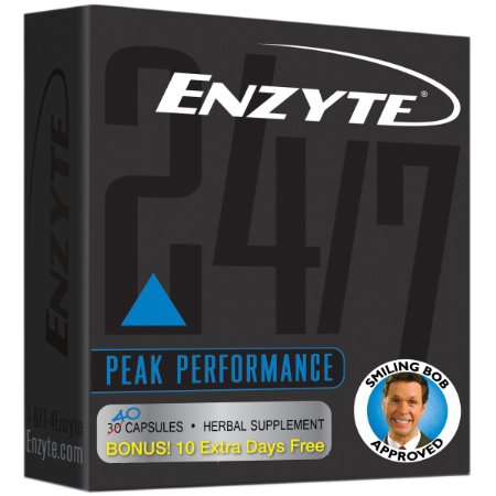 Enzyte Male Enhancement Supplement Pills  Doctor-Formulated with Korean Red Ginseng Horny Goat Weed Ginkgo Biloba Grape Seed Extract and More - Enhance Performance Quality Stamina Arousal and Response - Third-Party Tested for Purity and Potency - 1 Month Supply 40 Capsules