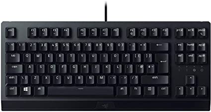 Razer BlackWidow V3 Tenkeyless - Premium Mechanical Gaming Keyboard (Compact Keyboard with Green Switches (Tactile and Click), RGB Chroma Lighting, Cable Management) UK Layout