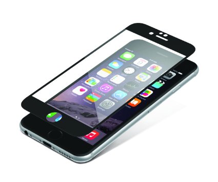 ZAGG InvisibleShield Glass Luxe Screen Protector - HD Clarity   Reinforced Screen Protection for Apple iPhone 6 / iPhone 6S - Black