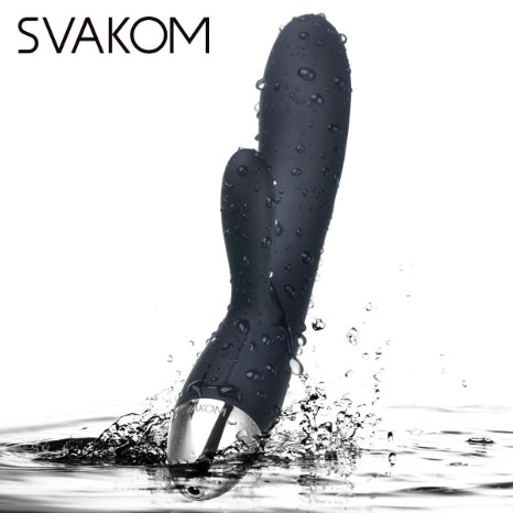 SVAKOM Alice 100% Waterproof Intelligent Rechargeable G-spot Rabbit Vibrator . (black)