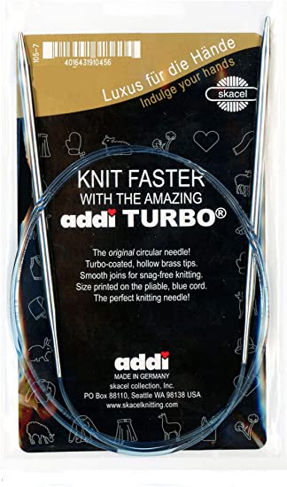 addi Knitting Needle Turbo Circular Skacel Blue Cord 24 inch (60cm) Size US 13 (9.0mm)