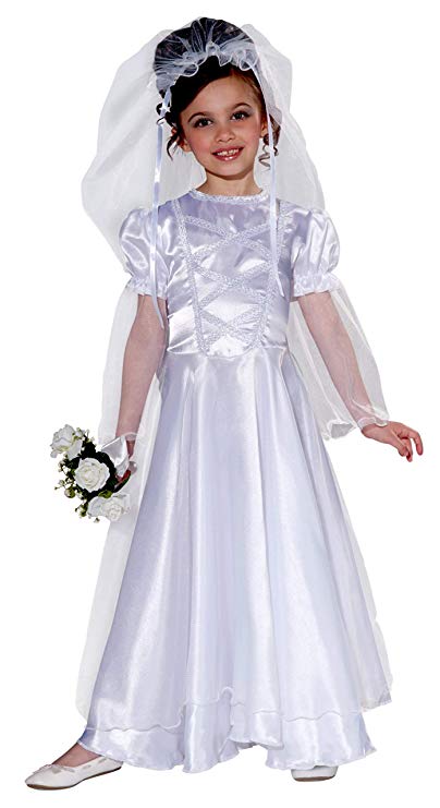 Forum Novelties Little Bride Wedding Belle Child Costume Dress and Veil, Small
