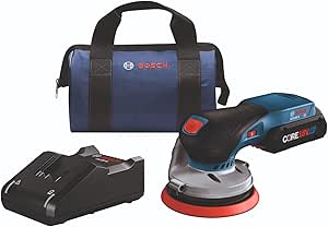 BOSCH GEX18V-5B15 18V Brushless 5 In. Random Orbit Sander Kit with (1) CORE18V 4 Ah Advanced Power Battery