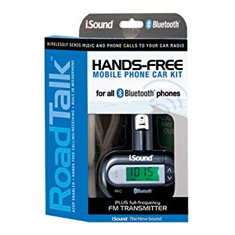 i.Sound Road Talk Bluetooth Handsfree Car Adapter with FM Transmitter (Black)