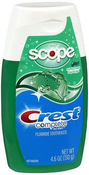 Crest Plus Scope Toothpaste Liquid Gel Minty Fresh - 4.6 oz, Pack of 5