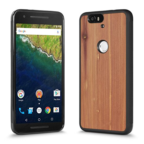 Cover-Up #WoodBack Explorer Real Wood Case for Google Nexus 6P - Cedar