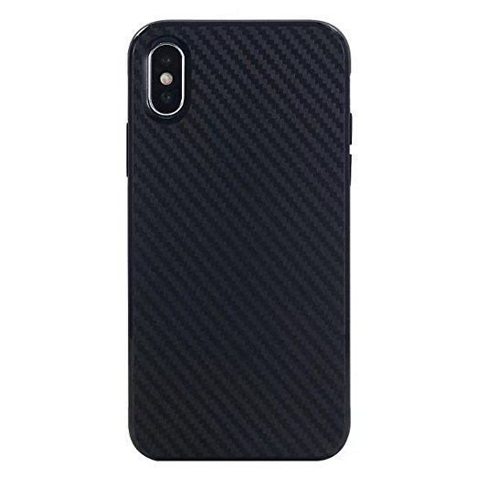 iPhone X Case, Danbey, Fashion Style, Flexible Slim Cover, for Apple iPhone X, D1120 (Twill-Black)
