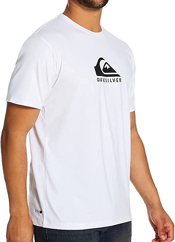 Quiksilver Mens Solid Streak Short Sleeve Rashuguard UPF 50 Sun Protection Surf Shirt