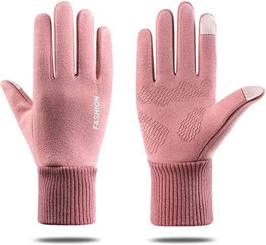Womens Winter Warm Touchscreen Gloves Anti-Slip Thermal Soft Lining Elastic Cuff Texting Gloves