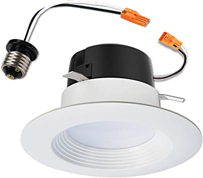 Halo LT460WH6950R LT 4 Integrated Ceiling Light Retrofit Daylight LED Recessed Trim, 4 Inch, White 5000K