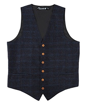 Zicac Men's Unique Advanced Custom Vest Skinny Wedding Dress Waistcoat