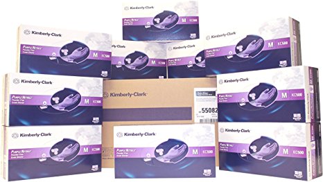 Kimberly Clark Purple Nitrile Exam Gloves SIZE: Medium, 100/BX (Case of 10 Boxes
