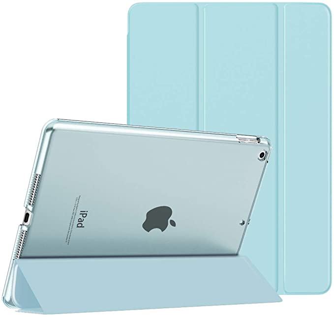 MoKo Case Fit New iPad 8th Gen 2020 / 7th Generation 2019, iPad 10.2 Case - Slim Smart Shell Stand Cover with Translucent Frosted Back Protector for iPad 10.2", Sky Blue(Auto Wake/Sleep)