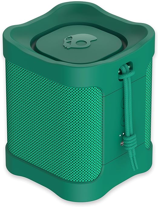 Skullcandy Terrain Mini Wireless Bluetooth Speaker - IPX7 Waterproof Portable Speaker with Dual Custom Passive Radiators, 14 Hour Battery, Nylon Wrist Wrap, & True Wireless Stereo (Green)