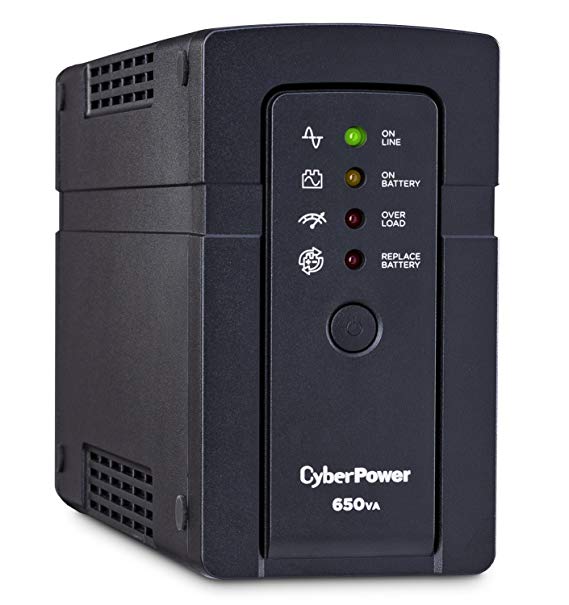 CyberPower RT650 Point-of-Sale UPS System, 650VA/400W, 6 Outlets, Mini-Tower, 5-Year Warranty