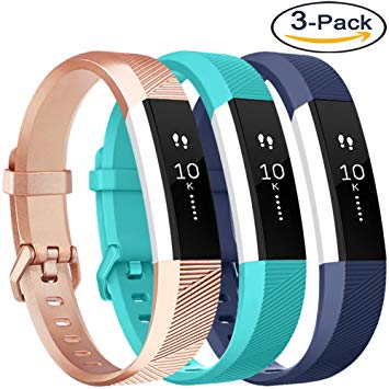 Vancle For Fitbit Alta HR Bands and Fitbit Alta Bands (3 PACK), Newest Sport Replacement Wristbands with Secure Metal Buckle for Fitbit Alta HR/Fitbit Alta