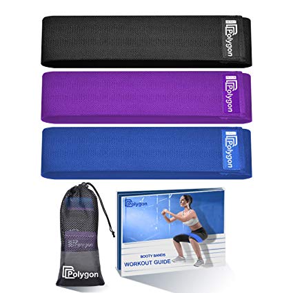 Resistance Loop Exercise Bands, Polygon Workout Flexbands for Physical Therapy, Rehab, Stretching, Home Fitness and More. Natural Latex Elastic Fitness Bands for Men & Women. Workout Guide Included