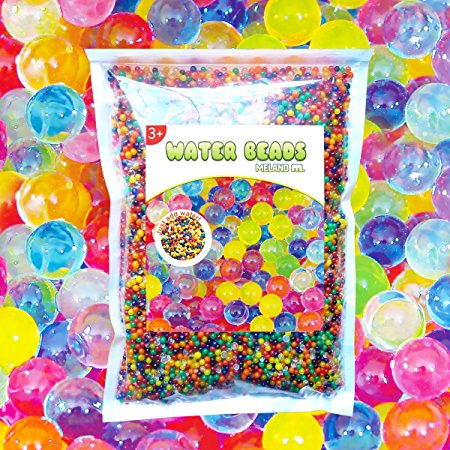 Meland Water Beads - 43,000 Water Beads for Spa Refill Vase Filler Sensory Toys and Colorful Décor