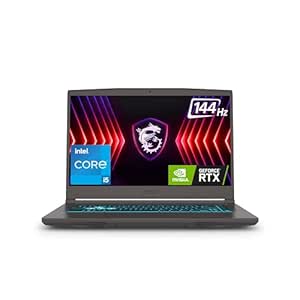 MSI Thin 15, Intel Core i5-12450H, 40CM FHD 144Hz Gaming Laptop(16GB/512GB NVMe SSD/Windows 11 Home/NVIDIA GeForce RTX 3050, Cosmos Gray/1.86Kg), B12UC-1692IN