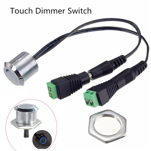 GLISTENY Light Dimmer Touching Type Sensor Detector Switch With Terminal For LED Hard Soft Lights Strip 5-24V DC 3A