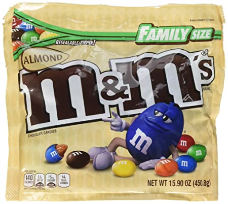 M&M'S Almond Chocolate Candy Family Size, 15.9 Ounce