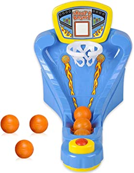 Gamie Desktop Arcade Basketball Game, Tabletop Indoor Basketball Shooting Game for Kids and Adults, Desk Games for Office for Adults, Great Gift Idea for Boys and Girls