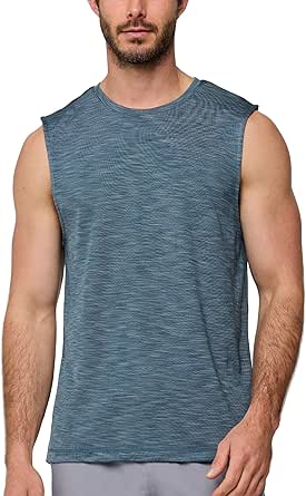 INTO THE AM Performance Muscle Tank Tops for Men S - 4XL - Workout Gym Quick Dry Fit Moisture Wicking Tanks