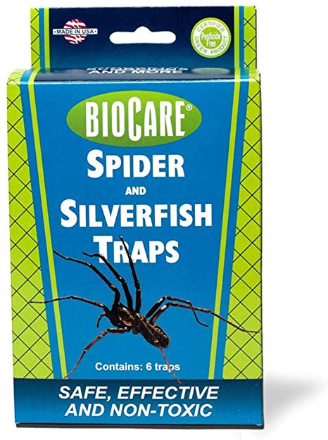 BioCare | Superior Spider & Silverfish Traps (Contains 24 Complete Traps) | Non-Toxic & Pesticide Free | Family & Pet Friendly| Made in USA