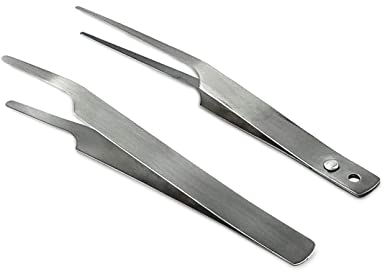 DR Instruments Entomology Forceps, one Long Points and one Short Broad Points. Ideal for a Delegate Entomology Work. Superlight Flexible Stainless-Steel, Construction. Set of 2.