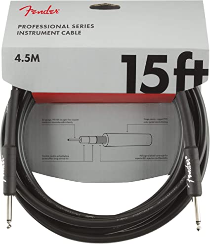 Fender Professional 15' Instrument Cable - Black