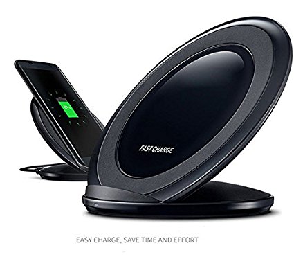 QI Wireless Charger Fast Wireless Charging Pad Desk Stand By Moona for Cell Phone Samsung Galaxy S8 S8 Plus S9 Note 8 5 S6 S7 S7 Edge iPhone X 10 8 8 Plus LG G6 V30 Lumia 930 1020 1520 Nexus 5 6 7 Z30