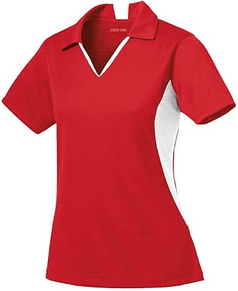 Ladies Moisture Wicking 2 Tone Micropique Golf Polos in Sizes XS-4XL