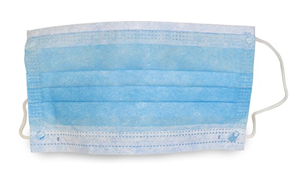 The Safety Zone RS-700-BFE Surgical Procedural Disposable Mask with Ear Loops, BFE and PFE Rated, FDA, CE, ASTM Level 1 and EN14623 Type 1, 3-Ply Pleated,One size fits all, Blue (Pack of 50)