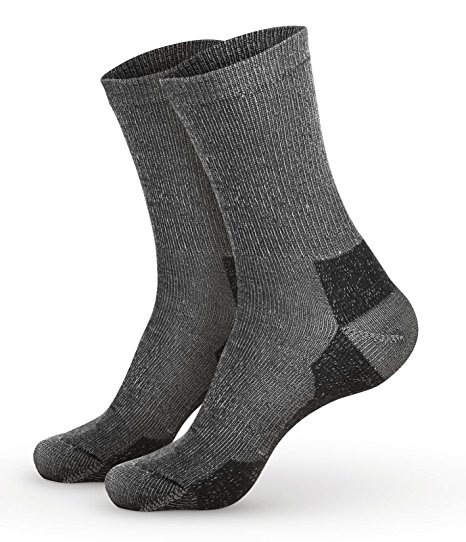 Pembrook Wool Trail Socks - (1-Pack) - Soft, Warm, Thermal Merino Wool – Great for hiking, work, skiing, hunting. Sized for Men and Women