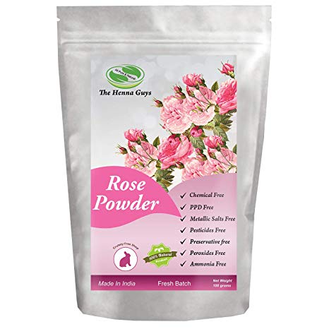 Rose Powder - 100% Pure & Natural Rose powder, Use as Face mask, Anti-aging mask, Hair mask, Multi-Purpose Use.