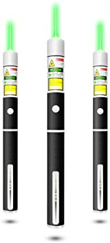 Jemine 3 Pack Pointer High Power Green Light Visible Beam with Adjustable Focus for Hunting Hiking