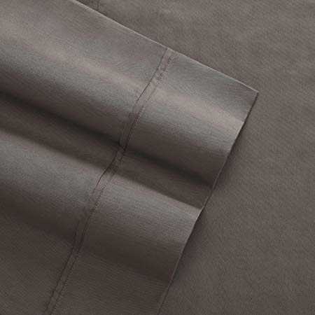 Columbia Organic Cotton Sateen Weave Performance Sheet Set – 300TC with Omni-Wick Moisture Wicking Stay Dry Technology - 100% GOTS Certified Organic Cotton – Queen 4-Piece Sheet Set, Stratus Grey