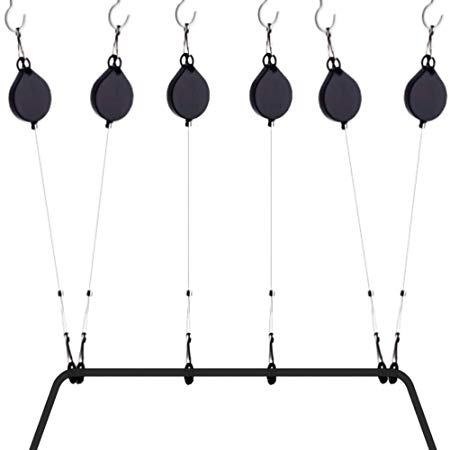 KIWI design Retractable VR Cable Management | Ceiling Mount Suspension System for HTC Vive and HTC Vive Pro Virtual Reality/Oculus Rift/PlayStation VR/Microsoft Mixed Reality VR Accessories (6 Packs)