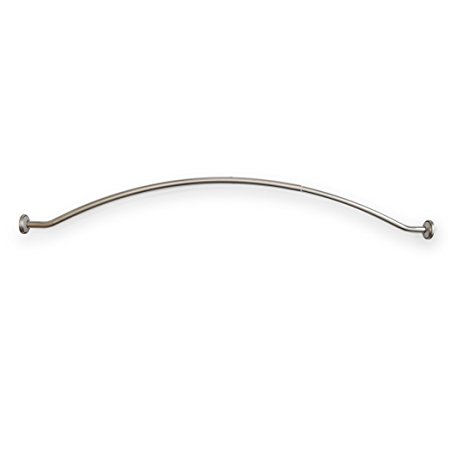 BINO Expandable Curved Shower Curtain Rod, Brushed Nickel