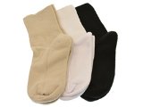 Sierra Socks Health Diabetic Arthritic Cotton Cushioned Sole Womens 3 Pair Pack