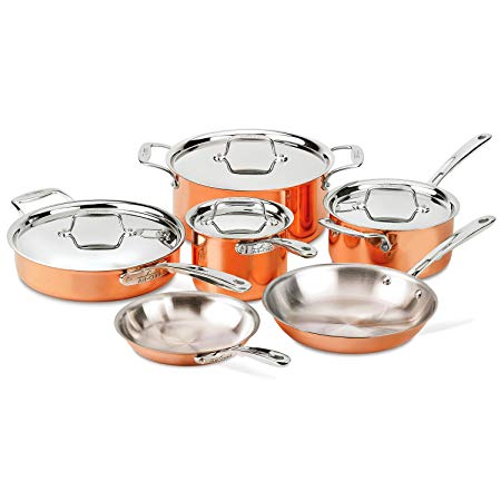 All-Clad Copper C40010 C4 10 Piece Cookware Set