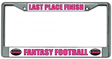 License Plates Online Last Place Finish Fantasy Football Chrome Frame